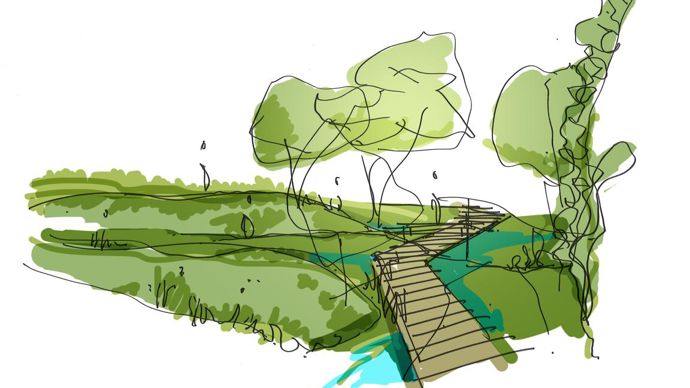 Des passerelles seront aménagées au-dessus des bassins © Phytolab